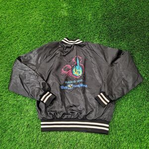 Vintage 80s Disney Varsity Jacket Medium 23x24 Black USA